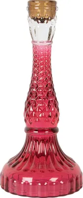 Produktbild von Clayre & Eef Kerzenständer Ø 10x22 cm Rosa Glas