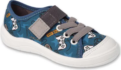 Produktbild von Bedruckte Hausschuhe für Jungen blau Befado, Gr. 36