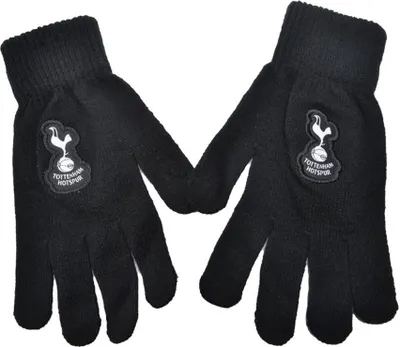 Produktbild von Tottenham Hotspur FC - Herren/Damen Unisex Winterhandschuhe, Jerseyware BS4519 (Einheitsgröße) (Schwarz)
