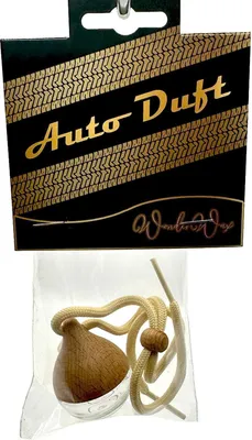 Produktbild von WonderWax Auto Duft Lufterfrischer Rund klar-hellbraun 6 ml Klar|Kirsch Vanille|Innenraum Deko Parfüm Car Scent Baum Geruch Luxus Aufhänger