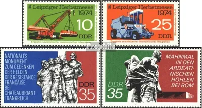 Produktbild von Briefmarken DDR 1974 Mi 1973-1974,1981-1982 (kompl.Ausgaben) postfrisch Leipziger Herbstmesse