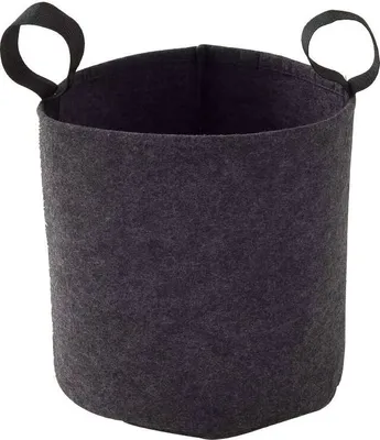 Produktbild von Filz Pflanztasche Ø 25cm Pflanzgefäß Pflanzbeutel Pflanzkübel Pflanzsack grau