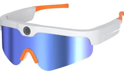 Immagine prodotto di ZELURXX Occhiali da sole sportivi intelligenti Bluetooth, fotocamera da 8 MP, foto/video HD, protezione UV, comando touch, musica, bici outdoor, blu