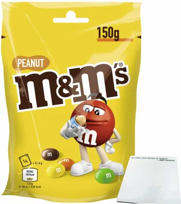 Produktbild von m&m's Peanut (150g Packung) + usy Block