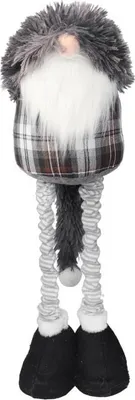 Produktbild von Weihnachtself auf Teleskop, schwarz, 90 cm mit langem Hut