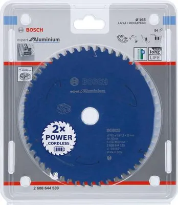 Produktbild von Kreissägeblatt für Akkusägen Expert for Aluminium, 165 x 1,8/1,3 x 20, 54 Zähne
