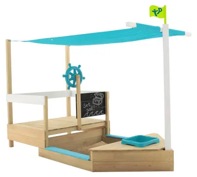 Produktbild von TP Toys Holz Sandkasten Schiff Ahoy Natur 180x92x118 cm