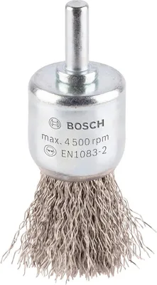 Obrázok produktu pre Bosch 2 608 622 127, Brúsna kefka, 6 mm, 2,5 cm, 0,3 mm, Nerezová oceľ, 4500 ot/min