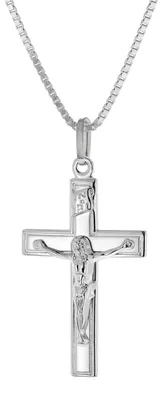 Productafbeelding van trendor 41402 Halskette met kruis, zilver 925, 45 cm