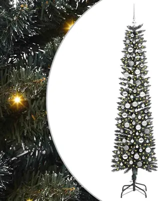 Image de vidaXL Arbre de Noël artificiel avec 300 LED avec support Vert 210 cm