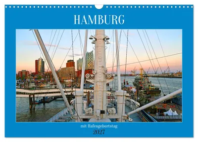 Produktbild von Hamburg mit Hafengeburtstag (Wandkalender 2027 DIN A3 quer), CALVENDO Monatskalender
