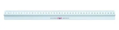 Produktbild von Lineal - Metall , 40 cm -  mit Griffleiste