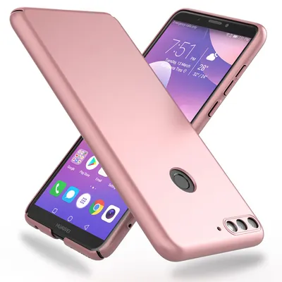 Produktbild von NALIA Handyhülle für Huawei Y7 (2018), Dünne Hard Case Schutz Hülle Slim Cover Rose Gold