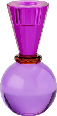 Produktbild von Gift Company Kerzenhalter Sari Kugel Konus, Kerzenständer, Kristallglas, Pink, Lila, 13.5 cm, 1093801013