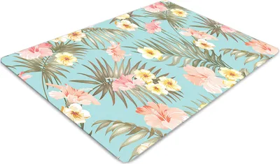 Produktbild von Stuhlunterlage Bürostuhlunterlage 120 cm x 90 cm Bodenmatte Bürostuhlunterlage - Pastellblumen