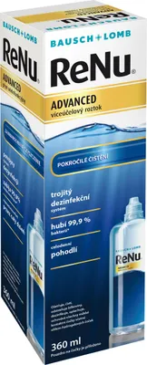 Produktbild von Bausch + Lomb ReNu Advanced All-in-One Kontaktlinsenlösung für weiche Linsen 360 ml