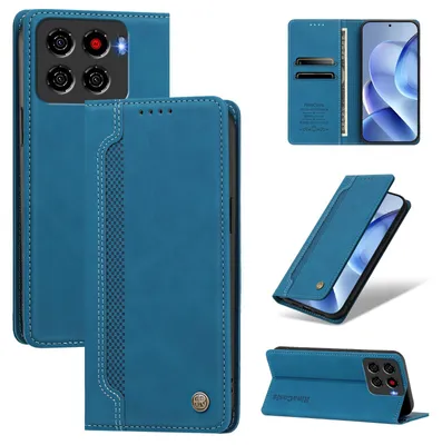 Obrázek produktu pro Pouzdro pro ZTE Blade A56,Polyuretankožené peněženkové flipové pouzdro s přihrádkami na karty a stojánkem Modrá