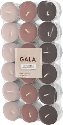 Produktbild von 288 "GALA" Duftlichte Ø 3,8 cm · 1,7 cm elfenbein - Sandelholz "Ton in Ton"