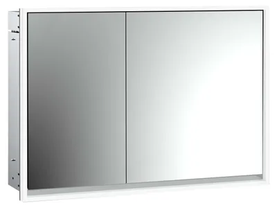 Produktbild von emco loft Lichtspiegelschrank, 1000mm, 2 Türen, Unterputzmodell, aluminium/spiegel, 979805115