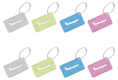 Produktbild von 8 Stück Aluminium Gepäckanhänger in 4 Farben