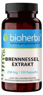 Obrázok produktu pre Extrakt zo žihľavy 250 mg – 100 kapsúl – Bioherba