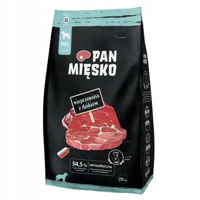Image de Pan Mięsko Croquettes pour chiens - porc et sanglier XL 20kg