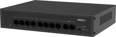 Zdjęcie produktu dla Imou Switch PoE bezzarządowy SF110P-65, 8+2 porty, 10/100 Mb/s, 65 W, 802.3af/at, zasięg 250 m