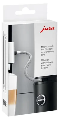 Zdjęcie produktu dla JURA HP3, Rurka mleczna, Jura, Z8 Z6 J6 / J600 S8 / S80 E8 E8 Chrome (2015) GIGA X8cG2 / X8G2 X8, Stal nierdzewna, 1 szt., 230 mm