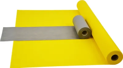 Produktbild von Sensalux Kombi-Set 1 Tischdeckenrolle 1,5m x 25m gelb + Tischläufer 30cm grau