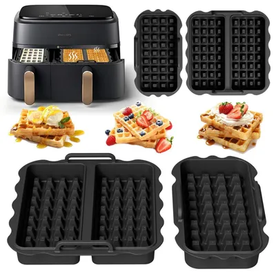 Produktbild von Silikonform Waffeleinsatz für Airfryer 9L 3000-5000 Serie, 20,7 x 11 x 2 cm