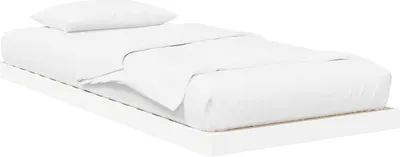 Produktbild von vidaXL Bodenbettrahmen Weiß 75 x 190 cm Holzwerkstoff