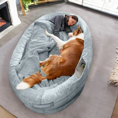 Produktbild von Bequemes Hundebett für Menschen, Sitzsack mit abnehmbarem Bezug