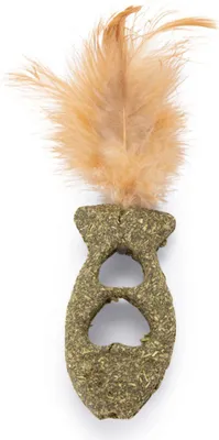 Produktbild von Beeztees Catnip Fisch mit Federn - Katzespielzeug - 12x3,5 cm