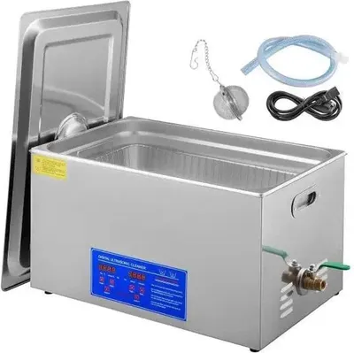 Immagine prodotto di Pulitore a ultrasuoni - 1,3 litri - 60W - 40 kHz - per gioielli e occhiali - argento