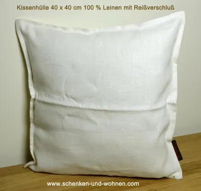 Produktbild von Leinen-Kissenhülle 40 x 40 Fb. taupe