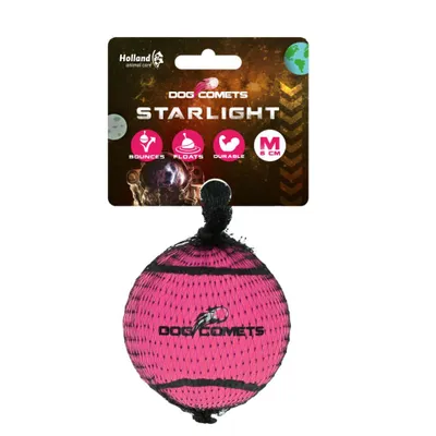 Productafbeelding van Dog Comets, speelgoed voor honden, Starlight, roze, maat: M