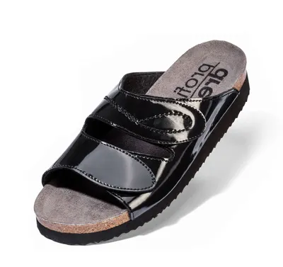 Produktbild von Profi Dress Damen Lack Clogs Pantolette Sandalen Slipper Komfort Schuhe schwarz, Schuhgröße:EUR 41