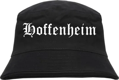 Produktbild von Hoffenheim Fischerhut - Altdeutsch - bedruckt - Bucket Hat Anglerhut Hut Schwarz S/M