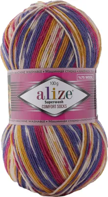 Produktbild von 100g Sockenwolle Superwash Comfort 4-fädig Schurwolle Sockengarn Farbauswahl