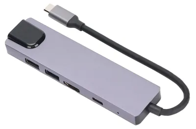 Image de Station d'accueil 5 en 1 Type-C vers HDMI, avec port USB 3.0 PD pour le transfert de données