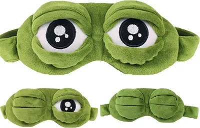 Produktbild von 3D Frog Sleeping Eye Mask Kinder, Betterjonny Flusen -Cartoon kreative lustige Cover Blindbinne Frauen Kinder Männer Grün grün