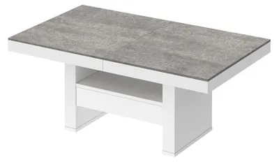 Produktbild von Design Couchtisch Tisch HLU-111 Schublade höhenverstellbar ausziehbar Esstisch