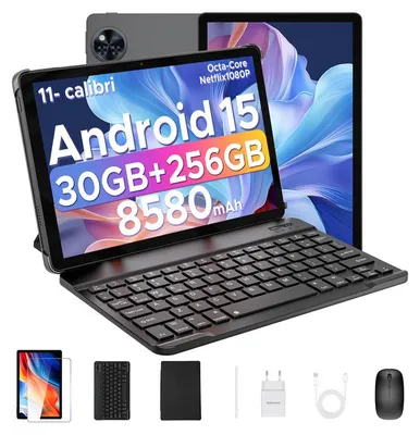 Produktbild von DOOGEE U11 Pro VIP Android 15, 11 Zoll, 30(6+24)GB+256GB(bis 2TB erweiterbar), 90Hz, 8580mAh, Zubehör-Set, Widevine L1, 5G WiFi