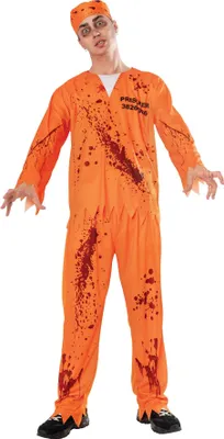 Produktbild von Bristol Novelty - "Bloody Convict" Kostüm - Herren BN6008 (L) (Orange/Rot/Weiß)