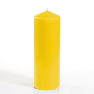 Produktbild von Papstar Stumpenkerzen Ø 70 mm 200 mm goldgelb, 6 x 1 Stück