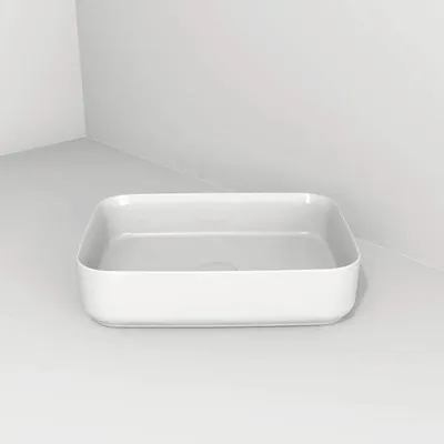 Produktbild von Devo Aufsatzwaschbecken Cristal 2.0 Sonus 2.0 50 x 36 cm weiß mit Beschichtung UM-ISVEA50