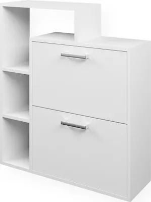 Produktbild von Vicco Schuhkipper Orlando, 24.5 x 90 cm, Weiß/Weiß