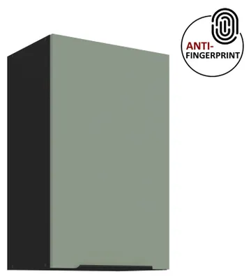Produktbild von Küchen Hängeschrank 45 cm ARIA Aquamarin ultra matt + Schwarz matt, hochwertige Fronten mit Anti Fingerprint Beschichtung Küchenzeile Küchenblock