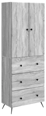 Produktbild von vidaXL Schrankset 2 pcs Grau Sonoma 66 x 34,5 x 90 cm Holzwerkstoff