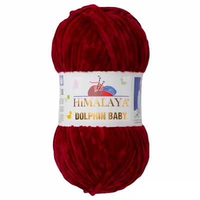 Produktbild von Strickfein Himalaya Dolphin Baby super Bulky Chenille Garn Wolle strickgarn 100 gr 80322- bordeaux